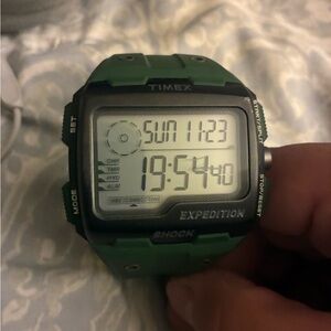 Timex Expedition Shock Watch with Green Strap